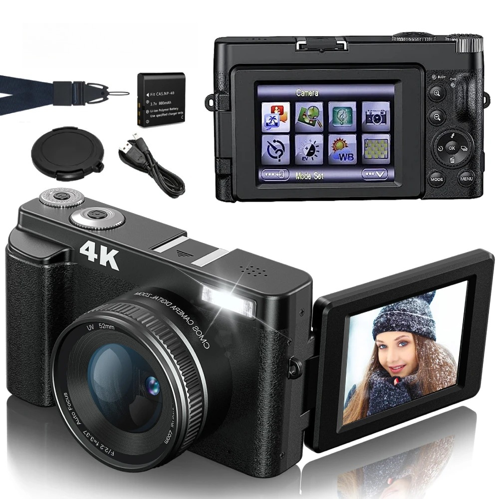 Photography Nature Images - Câmera Compacta para Vlogging 4K 48MP,