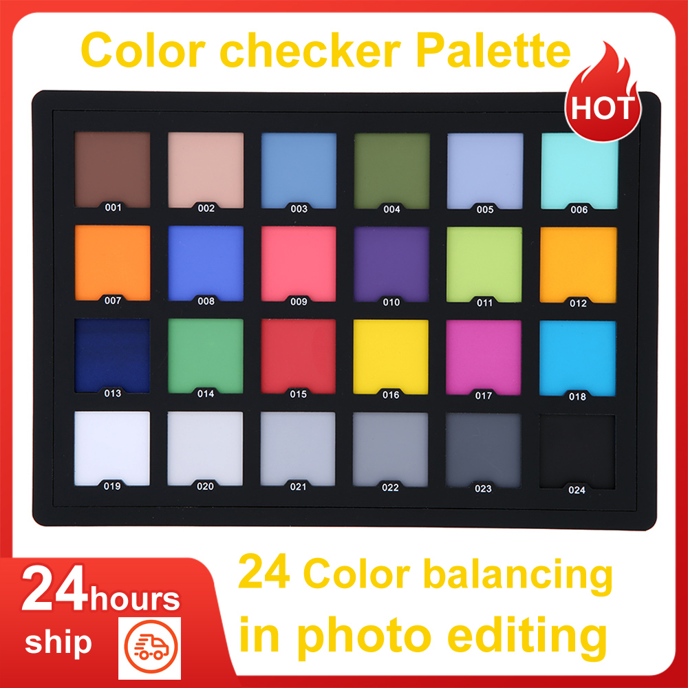 Photography Quiz - Andoer profissional 24 cores verificador paleta