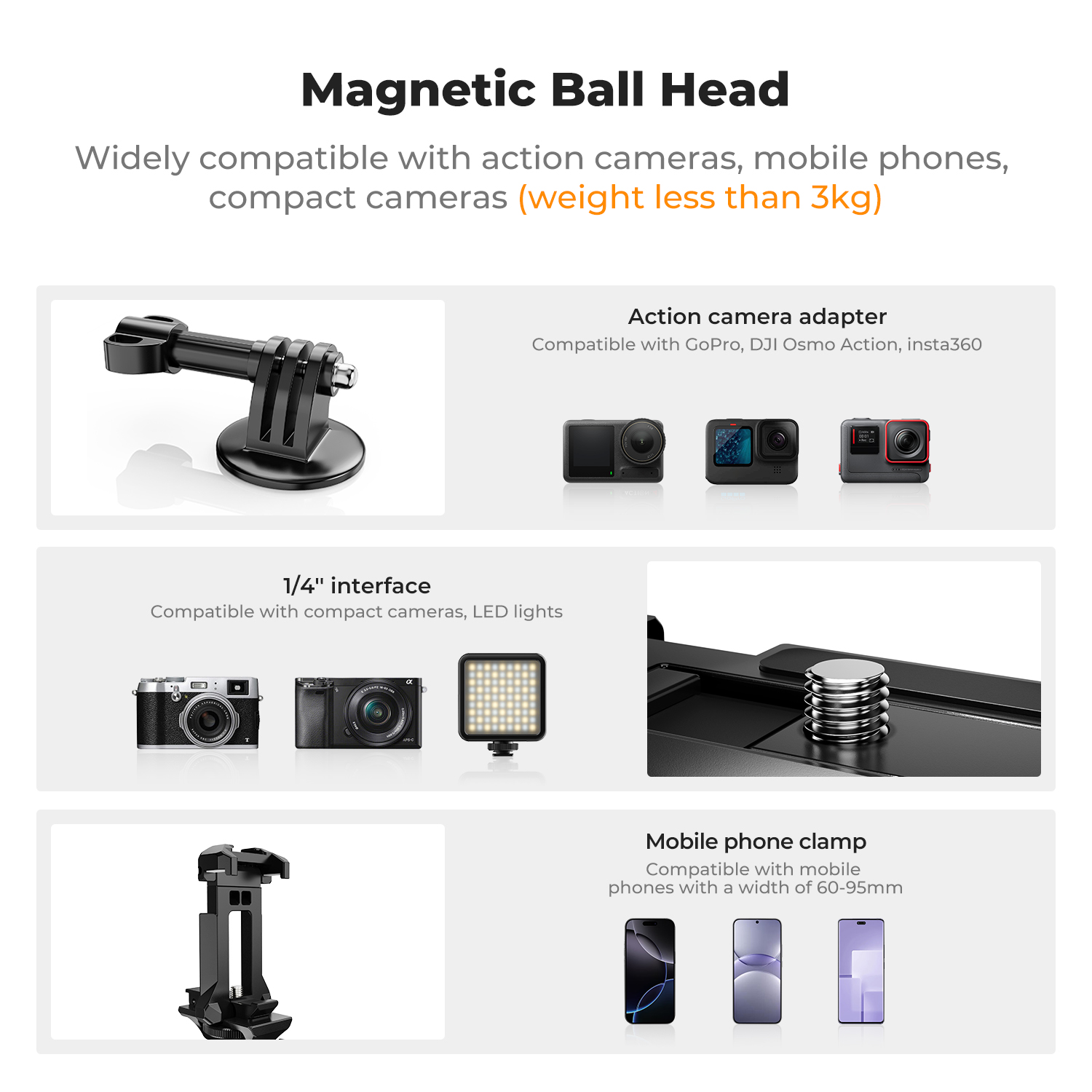 Suporte Magnético para Câmera  - Gopro Action Camera Hero 12 Black avaliação e preço